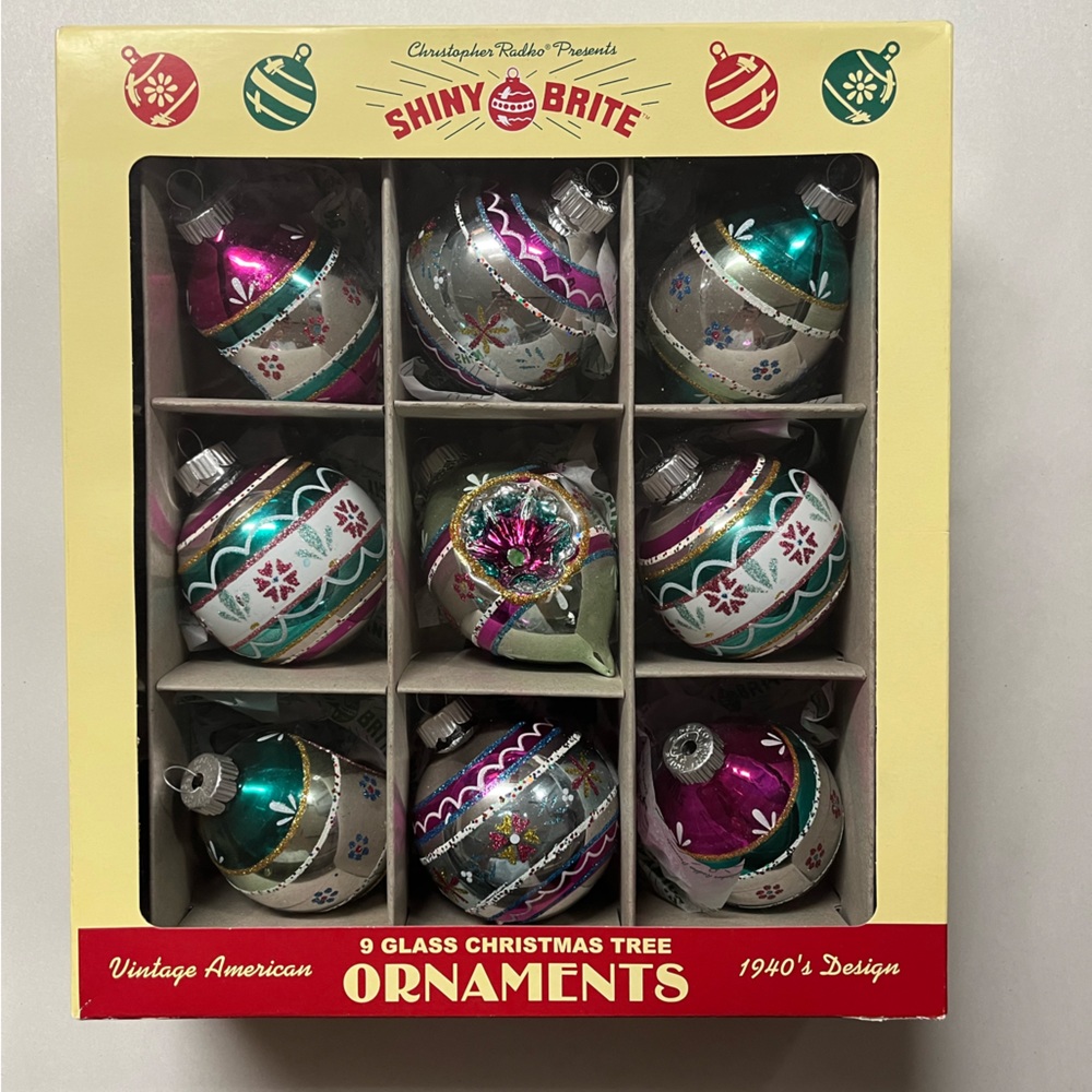 Christopher Radko Shiny Brite Ornaments New